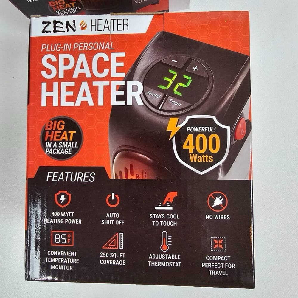 Zen Personal Heater Plug In Wall 400W / 120V